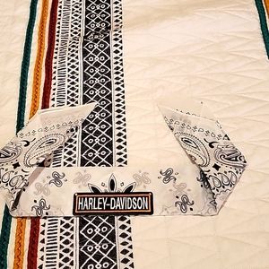 HARLEY DAVIDSON WHITE BLING BANDANA